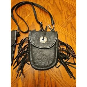 2‎ Motorcycle Leather Black Pouches.